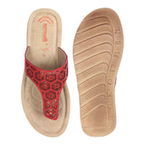 Aerowalk Women Slipper #DI27 - RED