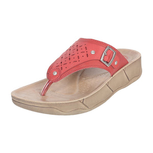 Aerowalk Women Slipper #FFC1 - RED