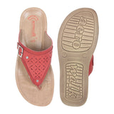 Aerowalk Women Slipper #FFC1 - RED