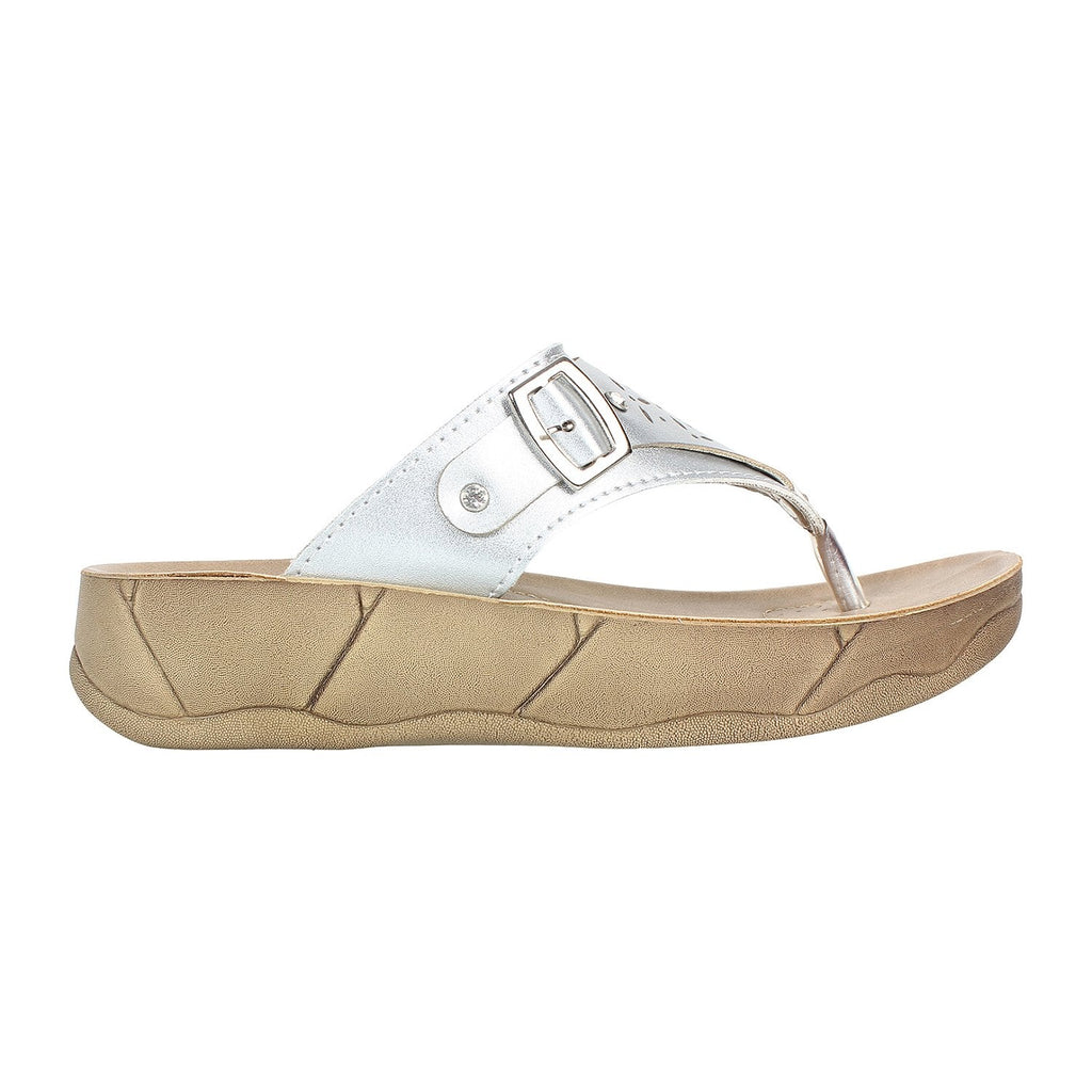 Aerowalk Women Slipper #FFC1 - SILVER