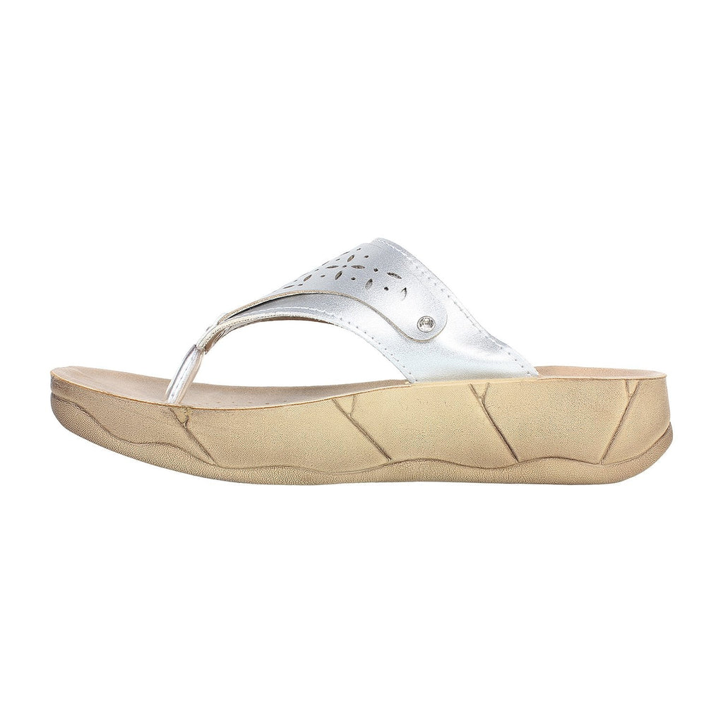 Aerowalk Women Slipper #FFC1 - SILVER