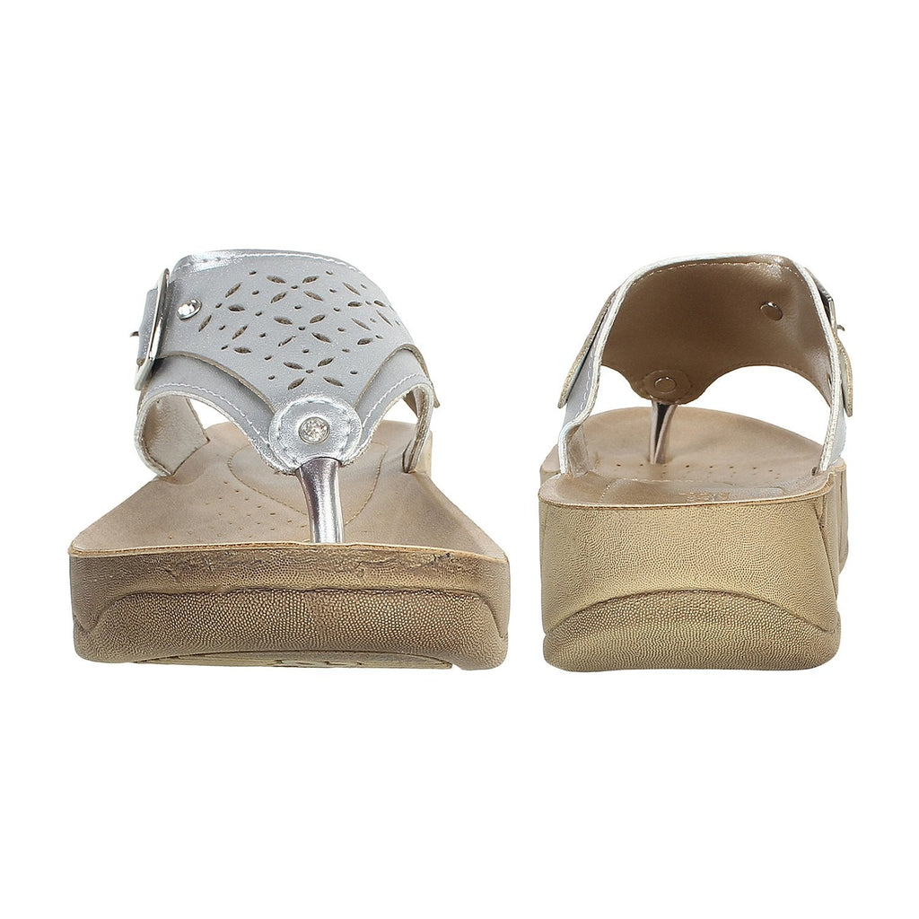 Aerowalk Women Slipper #FFC1 - SILVER
