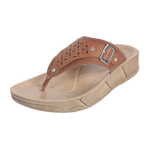 Aerowalk Women Slipper #FFC1 - TAN