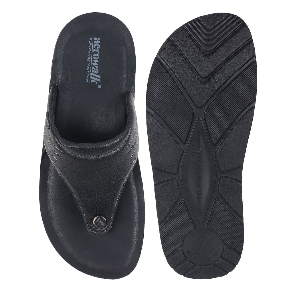 Aerowalk Men Slipper #FM04 - BLACK
