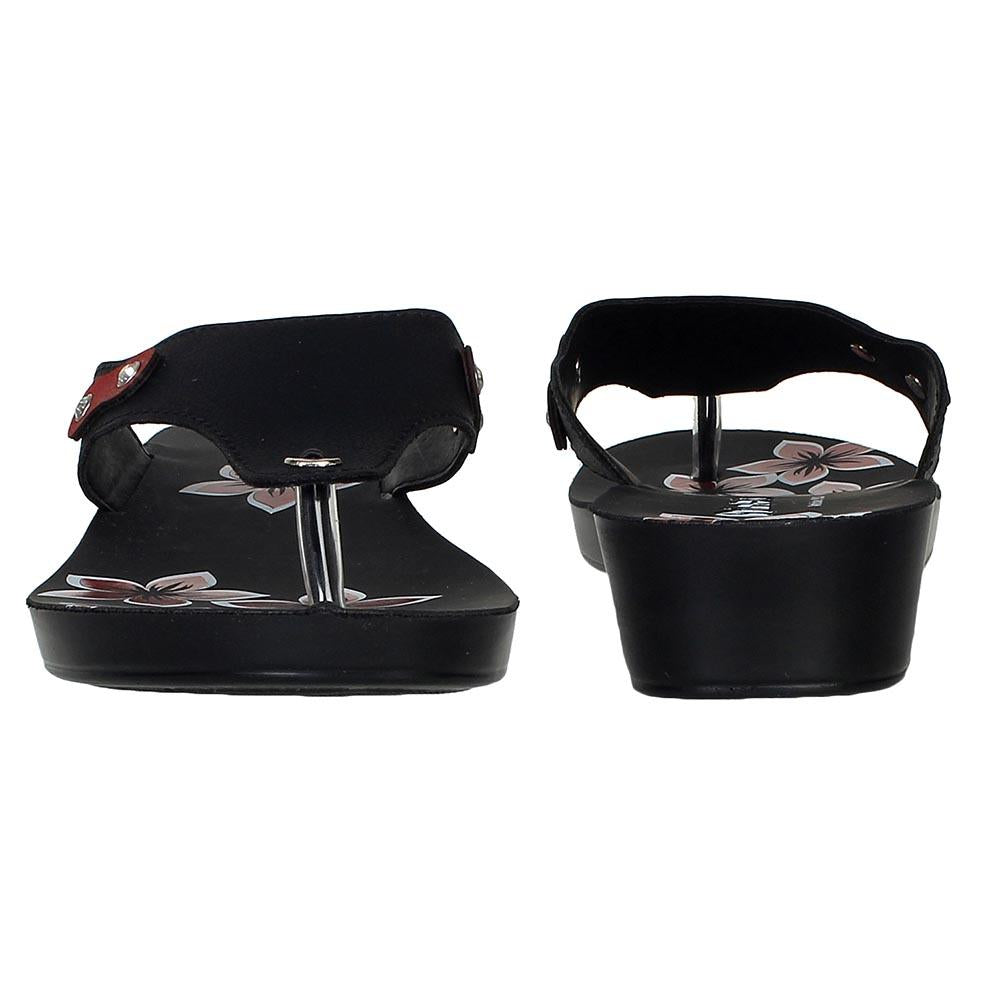 Inblu Women Slipper #91J3 - BLACK & RED