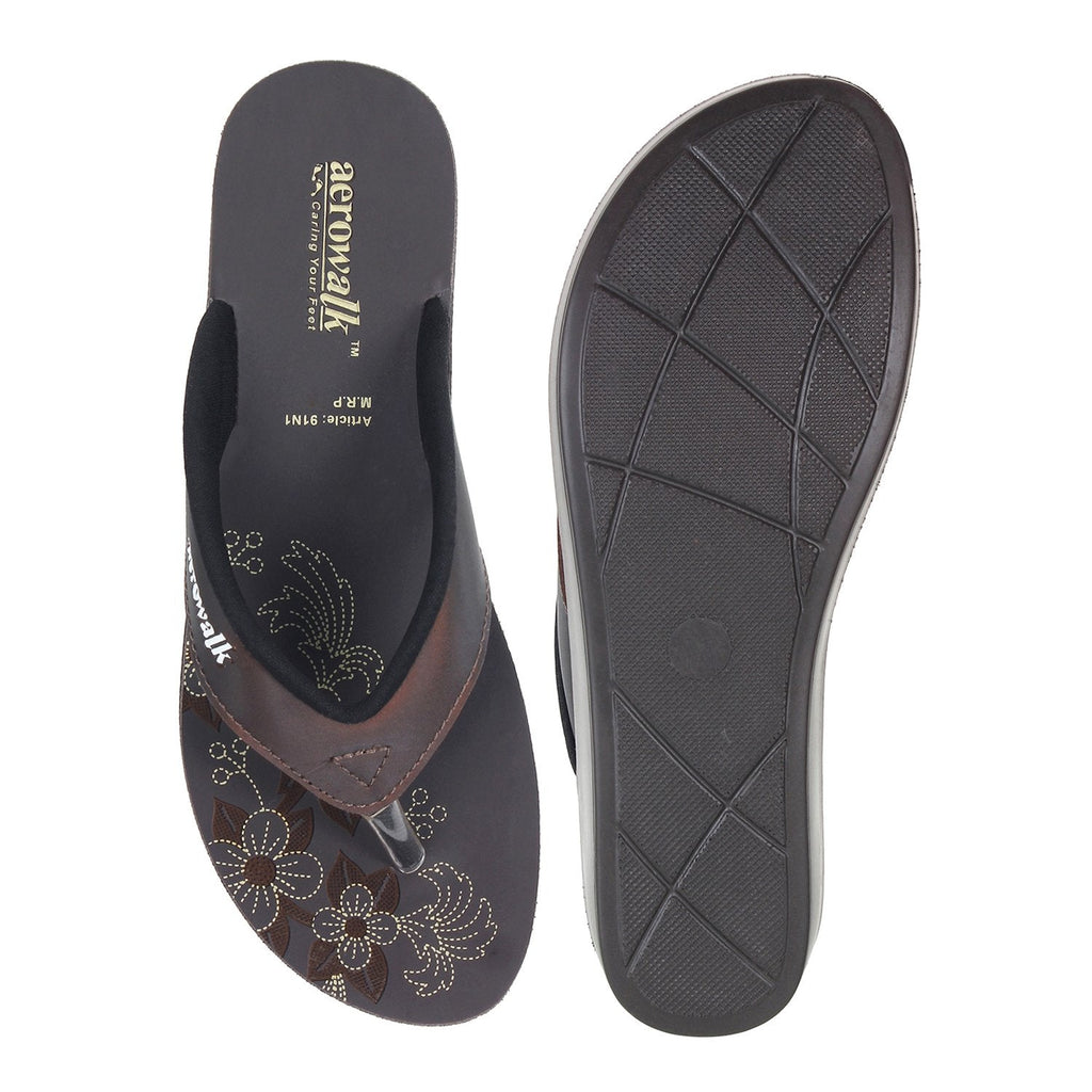 Aerowalk Women Slipper #91N1 - COPPER
