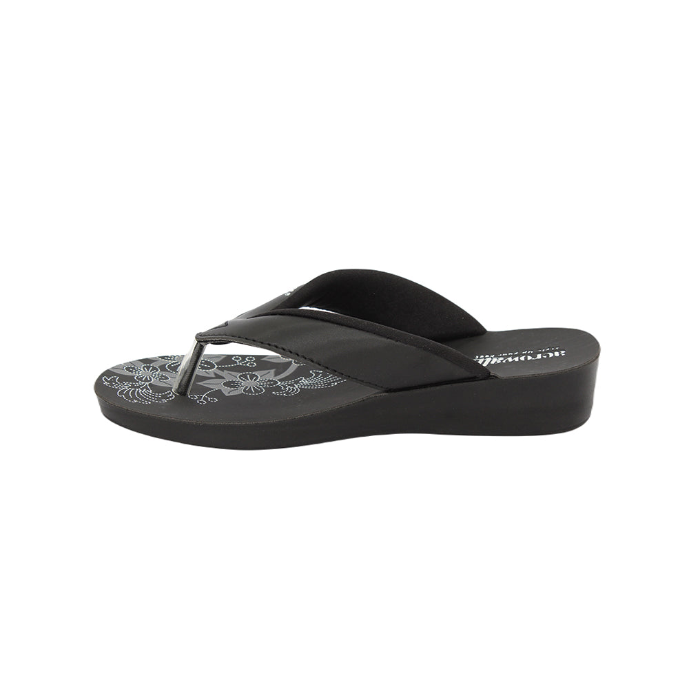 Aerowalk Women Slipper #91N1 - BLACK