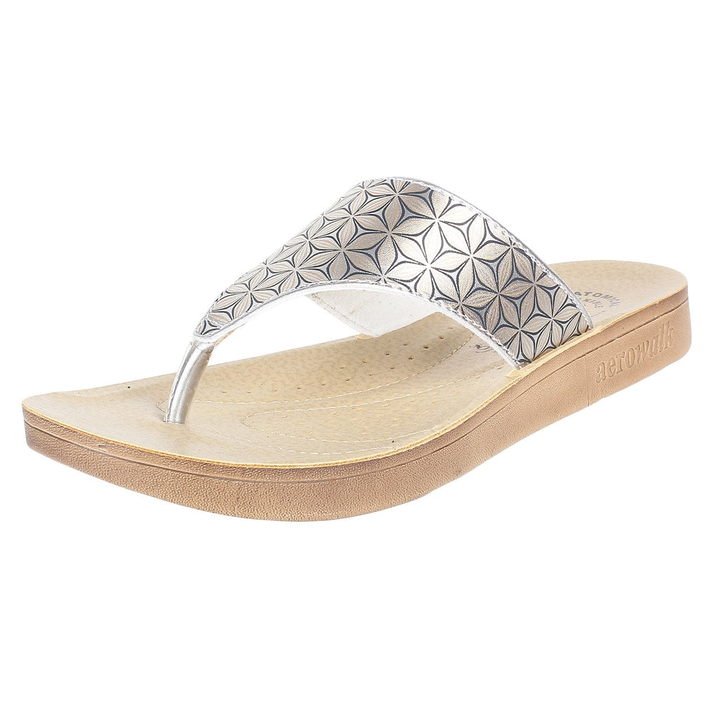 Aerowalk Women Slipper #MZH4 - SILVER