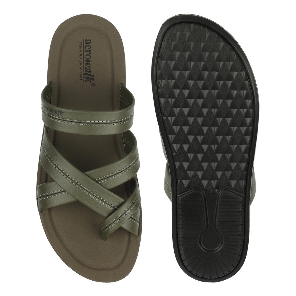 Aerowalk Men Slipper #NV32 - OLIVE GREEN