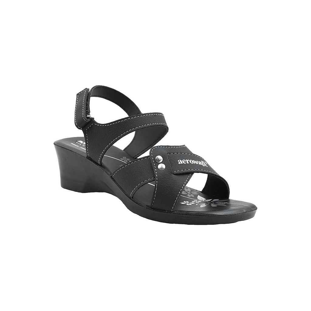 Aerowalk Women Sandals #0566 - BLACK