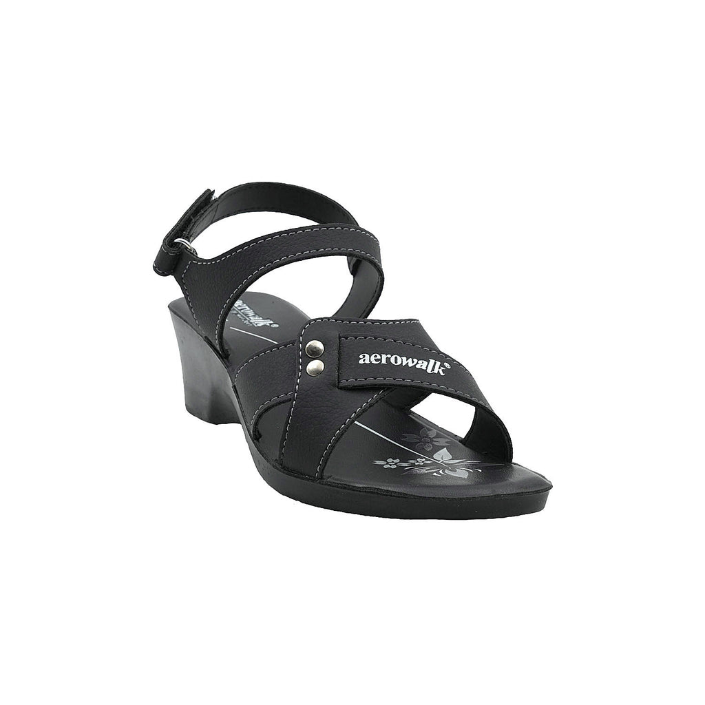 Aerowalk Women Sandals #0566 - BLACK
