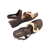 Aerowalk Women Sandals #05A5 - BROWN & BEIGE