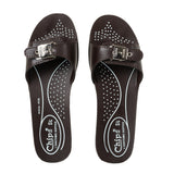 Chips Women Brown Slide Design Sandal (0720_BROWN)