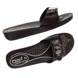 Chips Women Brown Slide Design Sandal (0720_BROWN)
