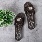 Chips Women Brown Slide Design Sandal (0720_BROWN)
