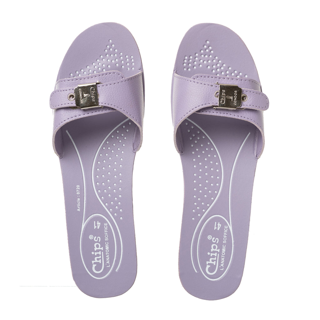 Chips Women Mauve Slide Design Sandal (0720_MAUVE)
