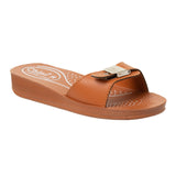Chips Women Tan Slide Design Sandal (0720_TAN)