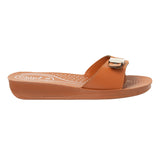 Chips Women Tan Slide Design Sandal (0720_TAN)