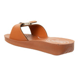 Chips Women Tan Slide Design Sandal (0720_TAN)