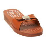 Chips Women Tan Slide Design Sandal (0720_TAN)