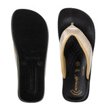Aerowalk Women Gold V-Shape Sandal with Textured Upper (0809_GOLD)