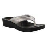 Aerowalk Women Grey V-Shape Sandal with Textured Upper (0809_GREY)