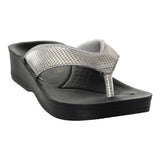 Aerowalk Women Grey V-Shape Sandal with Textured Upper (0809_GREY)