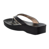 Aerowalk Women Black Thong Flat Sandal (0827_BLACK)