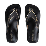 Aerowalk Women Black Thong Flat Sandal (0827_BLACK)