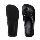 Aerowalk Women Black Thong Flat Sandal (0827_BLACK)