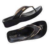 Aerowalk Women Black Thong Flat Sandal (0827_BLACK)