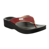 Aerowalk Women Maroon Thong Flat Sandal (0827_MAROON)