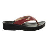 Aerowalk Women Maroon Thong Flat Sandal (0827_MAROON)
