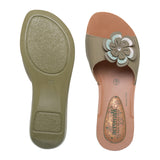 Aerowalk Women Green Mule Flat Sandal (1120_O.GREEN)