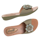 Aerowalk Women Green Mule Flat Sandal (1120_O.GREEN)