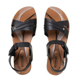 Aerowalk Women Black Flat Sandal (11D2_BLACK)