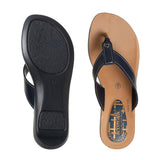 Aerowalk Women Blue T-Strap Flat Sandal (11D3_S.BLUE)
