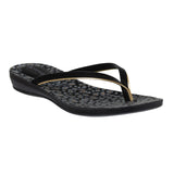 Aerowalk Women Black Printed Slipper (11E3_BLACK)