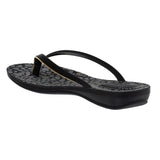 Aerowalk Women Black Printed Slipper (11E3_BLACK)