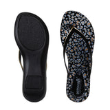 Aerowalk Women Black Printed Slipper (11E3_BLACK)