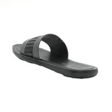 Aerowalk Men Black Slide Design Sandal with Slip-on Closure (6344_BLACK)