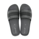 Aerowalk Men Black Slide Design Sandal with Slip-on Closure (6344_BLACK)
