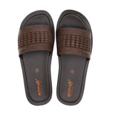 Aerowalk Men Brown Slide Design Sandal with Slip-on Closure (6344_BROWN)