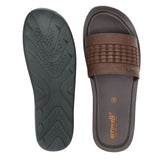 Aerowalk Men Brown Slide Design Sandal with Slip-on Closure (6344_BROWN)