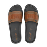 Aerowalk Men Tan Slide Design Sandal with Slip-on Closure (6344_TAN)