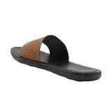 Aerowalk Men Tan Slide Design Sandal with Slip-on Closure (6344_TAN)