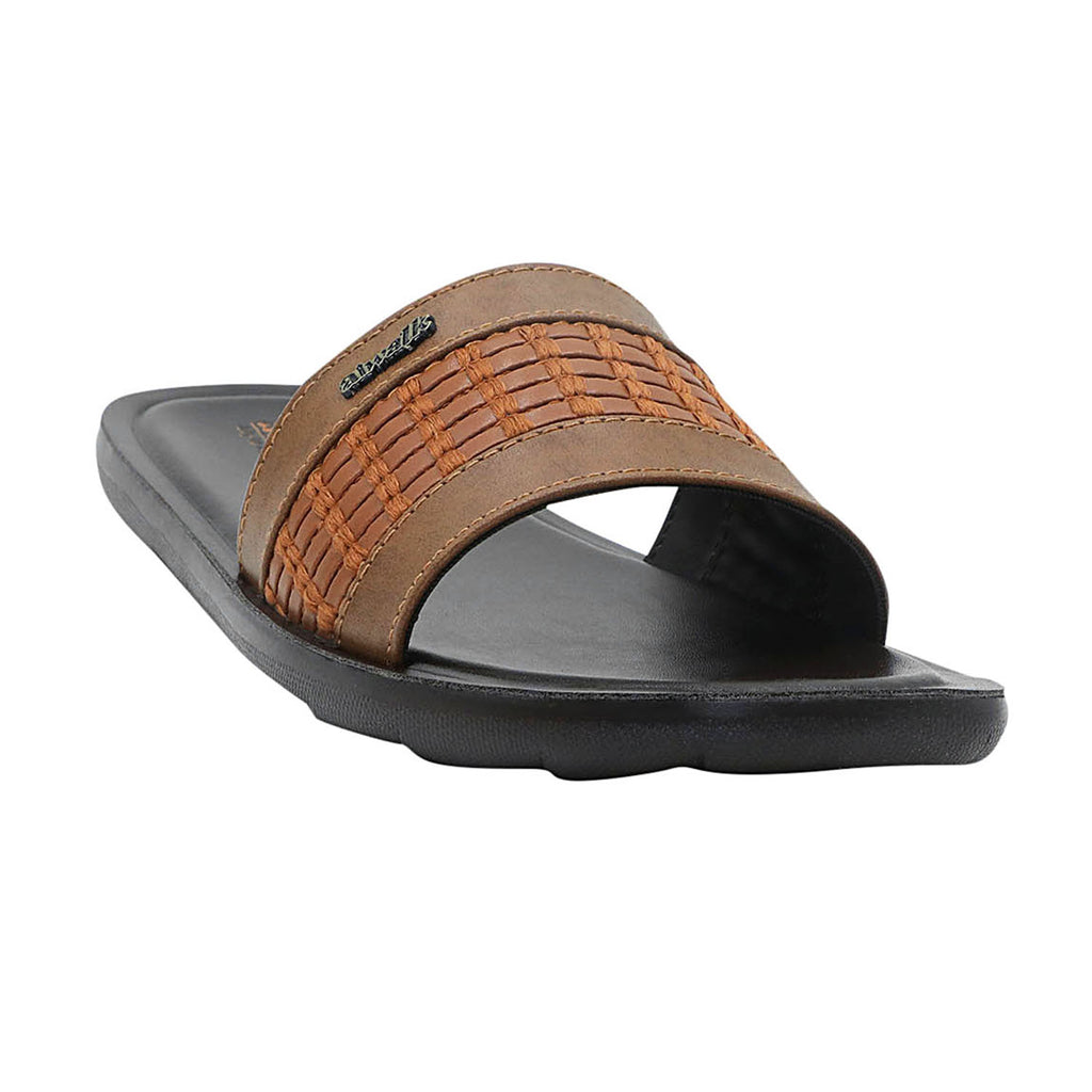 Aerowalk Men Tan Slide Design Sandal with Slip-on Closure (6344_TAN)