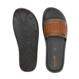 Aerowalk Men Tan Slide Design Sandal with Slip-on Closure (6344_TAN)
