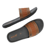 Aerowalk Men Tan Slide Design Sandal with Slip-on Closure (6344_TAN)