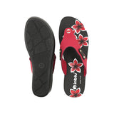 Inblu Women Slipper #91J3 - RED & BLACK